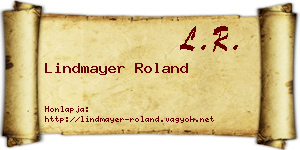 Lindmayer Roland névjegykártya