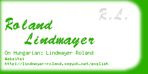 roland lindmayer business card